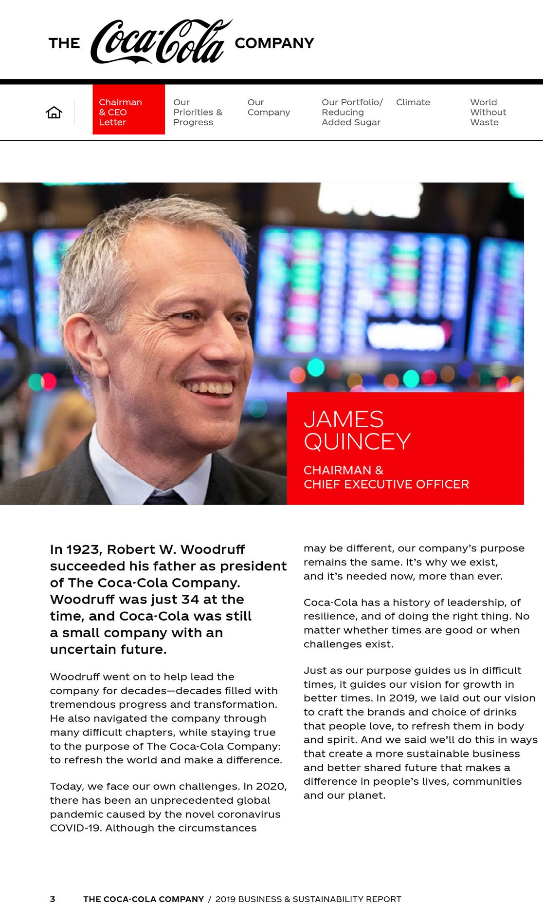 2019 Coca-Cola Business and Sustainability Report